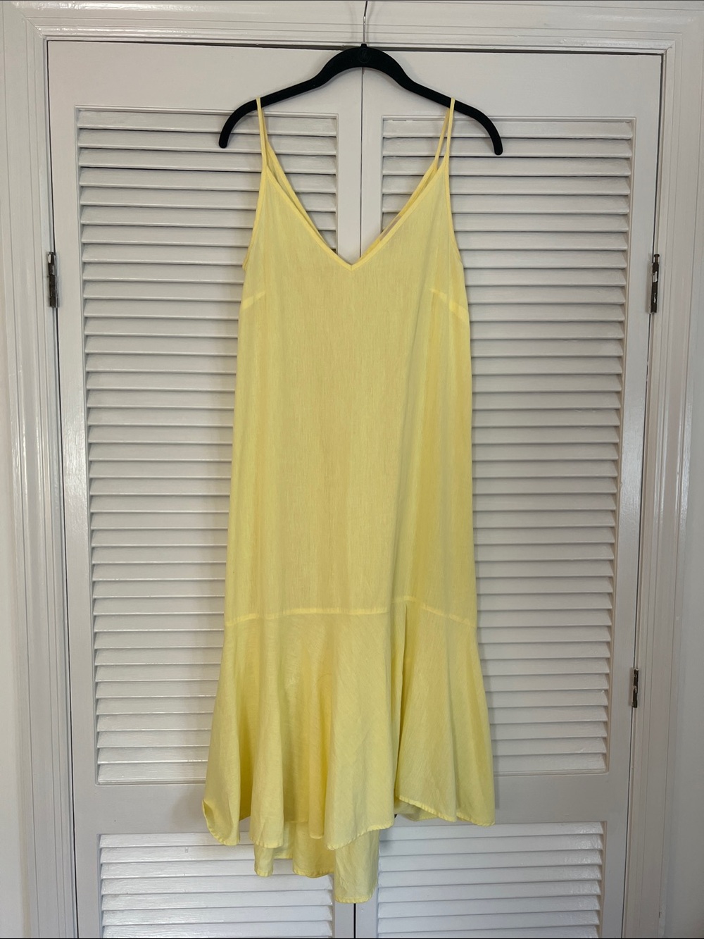 Zadig & Voltaire Yellow Cotton Linen Slip Dress XS